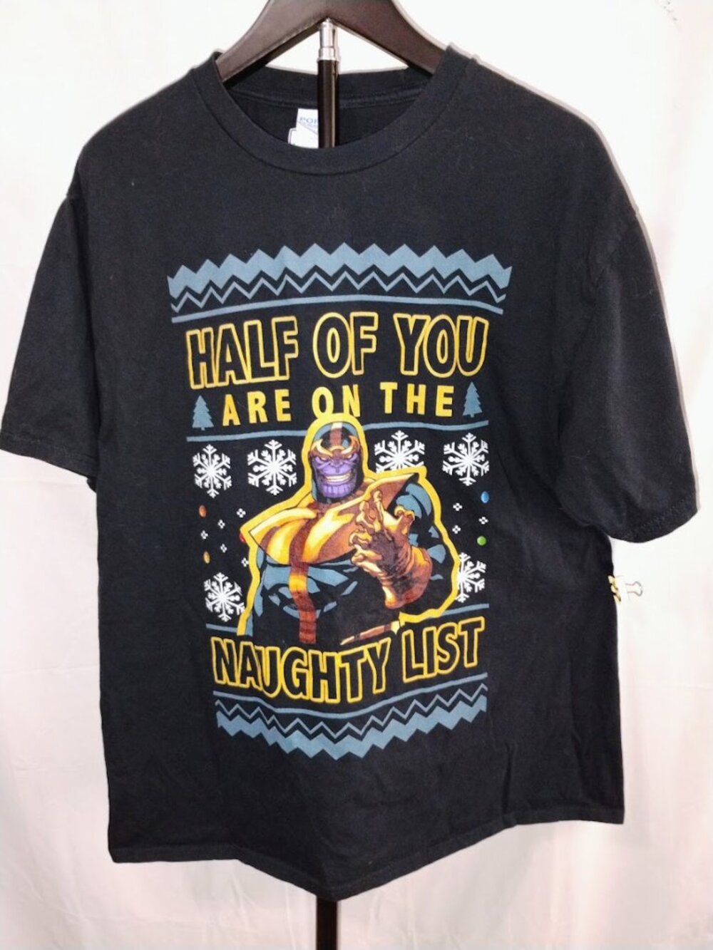 Marvel Avengers Thanos "Half of You Are on the Naughty List" Ugly Christmas L
